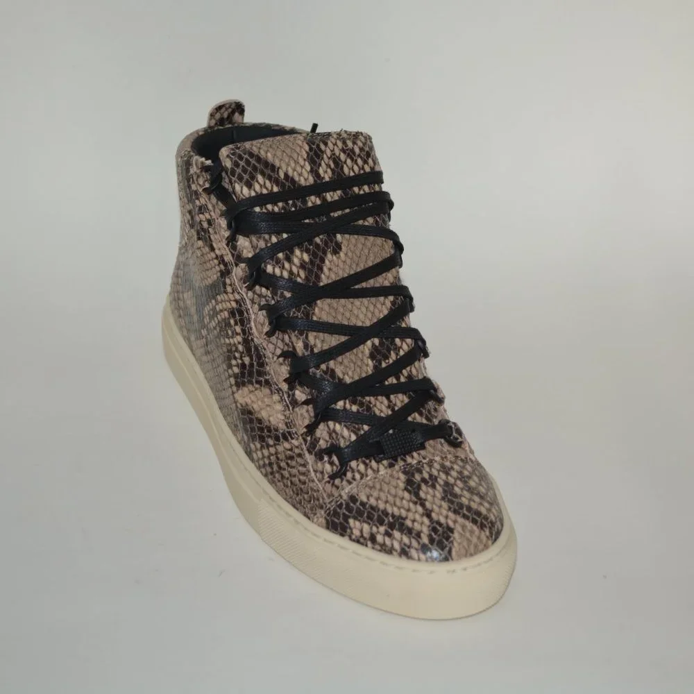NEW BALENCIAGA HITOP ARENA PYTHON SNAKE PRINT LEATHER SNEAKERS US 7 EU 40 MENS - Picture 8 of 9